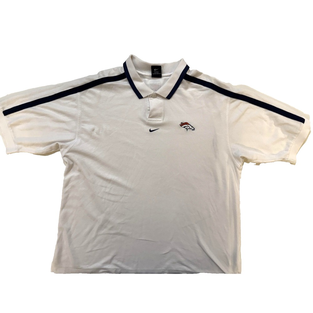 Nike‎ Denver Broncos Polo Mens XL NFL Football Embroidered Swoosh Vintage 90s